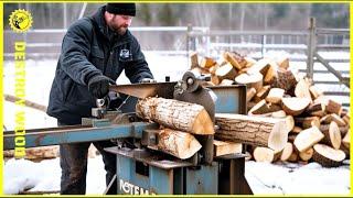 Fastest Biggest Firewood Processing Machine Technology | Firewood Processor In Action #25