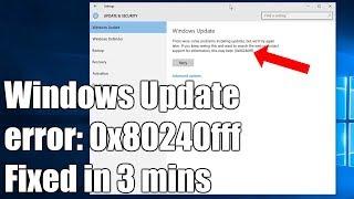 [FIXED] Windows 10 Update Error 0x80240fff