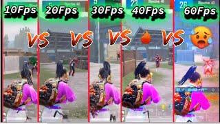 10Fps vs 20Fps vs 30Fps vs 40Fps vs 60Fps. || PUBG/BGMI || Does Fps metter | Fps Test and lag