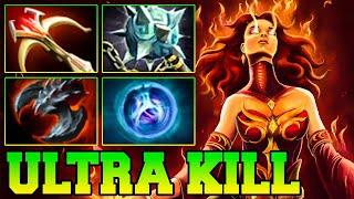 21 Kills + Ultra Kill Lina Dota 2 !! Lina Dota 2 Carry Safelane Build Pro Gameplay Guide 7.36
