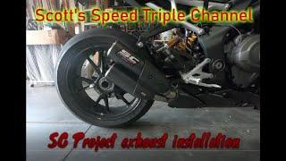 Installing the SC Project CRT muffler on the Triumph Speed Triple 1200RS