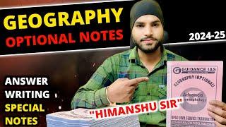 *BEST* Geography Optional Notes for UPSC | Himanshu Sir Geography Optional Notes Review 2024