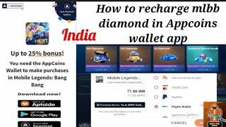 how to recharge diamonds in mobile legends with appcoin wallet live proof