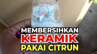 Uji Coba Membersihkan Noda Keramik Kamar Mandi pakai Sitrun. Efektifkah?