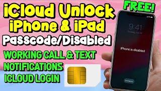 How to Unlock iCloud on Passcode / Disabled iPhone with Working Sim, Notifications and iCloud Login