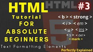 HTML tutorial -03 | Text formatting tags 2020