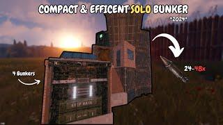 COMPACT & EFFICENT Solo BUNKER 24+ Rockets (Guide) / Rust Base Design *2024*