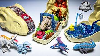 NEW Jurassic World MINIS Toys Playsets! Mosasaurus, Indominus Rex, T-Rex, Ankylosaurus, Velociraptor