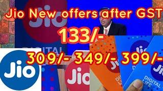 Jio New  GST PLAN OFFERS after GST in July 2017