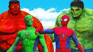 The Incredible Hulk VS Red Hulk & The Amazing Spider-Man VS Green Spiderman