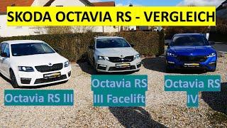 DER VERGLEICH - SKODA OCTAVIA RS iii # III FACELIFT # IV #