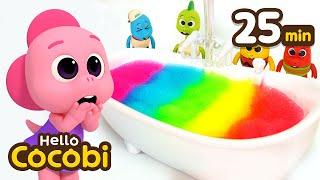 Learn Colors with Rainbow BathtubVideos For Kids | Compilation | Hello Cocobi