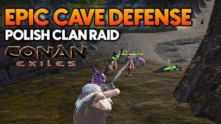 Epic Cave Base Defense Against Polish Clan - Isle of Siptah PVP Chaos: Conan Exiles Raid & Defend