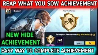 NEW HIDDEN ACHIEVEMENT  EASY WAY TO COMPLETE REAP WHAT YOU SOW ACHIEVEMENT IN BGMI & PUBG MOBILE