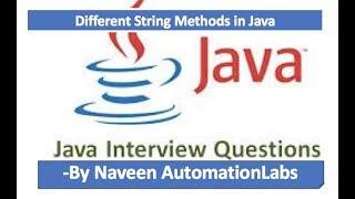 String Manipulation in Java - Interview questions - Part -7