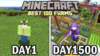 I Survived 1500 Days  Minecraft... And BEST 100 FARMS