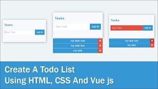 Create A Todo List Using HTML, CSS And Vue js