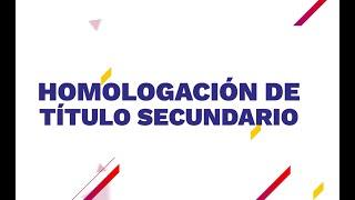 HOMOLOGACIÓN SECUNDARIO