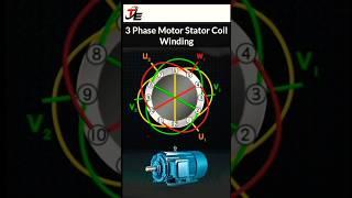 3 phase motor winding how to connect 3 phase motor  #statusvideo #shorts #tips