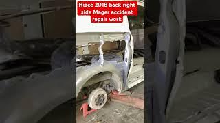 Zaki technician hiace 2018 back side accident repair work #fixauto #automobile #kiacarenstopmodeld