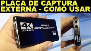 COMO USAR PLACA DE CAPTURA EXTERNA COM OBS // UNBOXING NO FINAL DO VÍDEO