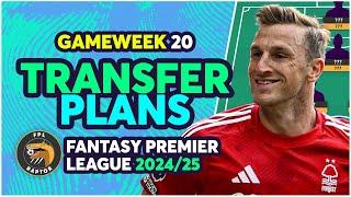 MY FPL GAMEWEEK 20 TRANSFER PLANS & STRATEGY GUIDE | Fantasy Premier League Tips 2024/25