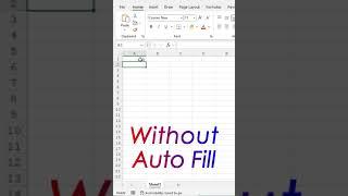 Fixed Excel Auto Fill Not Working