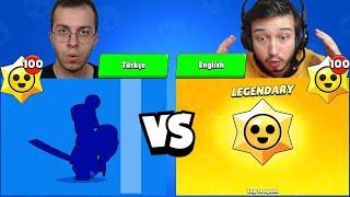 TÜRKÇE HESAP vs İNGİLİZCE HESAP ( 200 EFSANEVİ STARR HEDİYESİ AÇTIK ) !!! - Brawl Stars