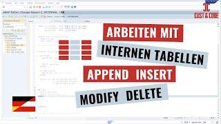 Arbeiten mit internen Tabellen in SAP ABAP - Append, Insert, Modify und Delete [deutsch]