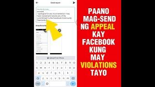 PAANO MAG-SEND NG APPEAL KAY FACEBOOK KUNG MAY VIOLATION