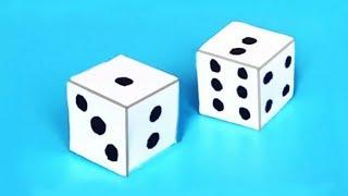DIY  - How to make a dice out of A4 paper with your own hands at home