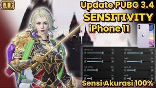 UPDATE 3.4  BEST SENSITIVITY + LAYOUT IPHONE 11 TERBARU 2024 | Sensi Akurasi 100%