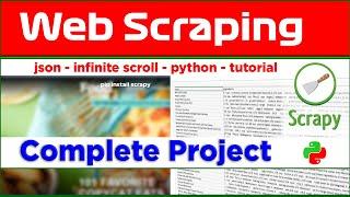 Web Scraping Tutorial - Complete Scrapy Project | Infinite Scroll | AJAX JavaScript 'Load More'