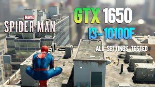 GTX 1650 : Marvels Spider-man Remastered All Settings ft i3 10100F