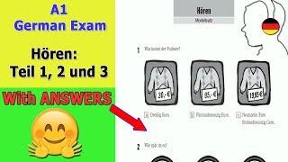 A1 German Exam Hören: Teil 1, 2 und 3 |Goethe institut : German language|