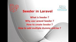 Laravel Lession #11 | How to Create Seeder in Laravel |Ultimate Guide & Tips 2023 for Web Developers