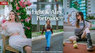 Light & Airy Portrait FREE Lightroom Presets DNG XMP | Light & Airy Lightroom Presets Free Download