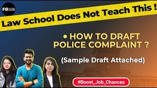 How to Write or Register Police Complaint Letter I Drafting Police Complaint I Sample Complaint