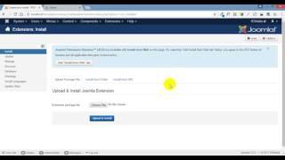 How to solve extension install problems in Joomla Video 1