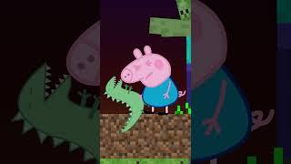 Animation Minecraft George and Dino in Peppa Pig #shorts