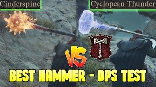 Dragon's Dogma 2 Cinderspine vs Cyclopean Thunder, Best Hammer Warrior Highest DPS Test Weapon