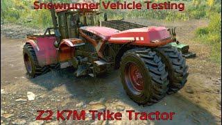 Z2 K7M Trike Tractor Snowrunner Truck Testing