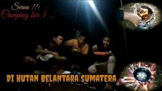 SERUU,OVERNIGTH !!! Camping bersama teman-teman di hutan belantara sumatera || #campingdihutan