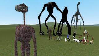 SIREN HEAD (GAME) VS TREVOR HENDERSON CREATURES!! Garry's Mod