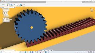 Rack and Pinion gear in fusion 360 || Tutorial || Power Stroke