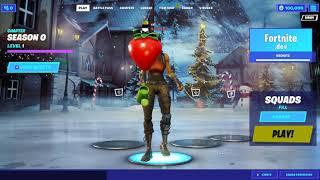 fortnite rene dancing in lobby, christmas background