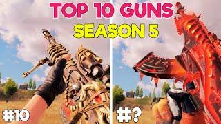 TOP 10 BEST GUNS IN "SEASON 5" of COD MOBILE BATTLE ROYALE | codm br best guns | codm br loadout