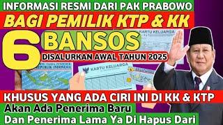 Informasi Pak Prabowo! 6 BANSOS CAIR LAGI BAGI PEMILIK KTP DAN KK INI MULAI TAHUN 2025