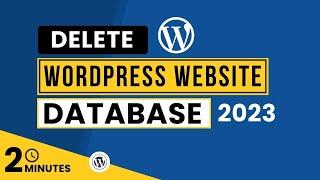How To Delete WordPress Database 2024 | Remove Database PhpMyAdmin