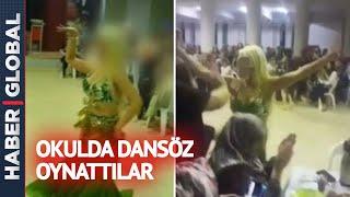 Olay Yaratan Görüntü! Okulda Dansözlü Eğlence